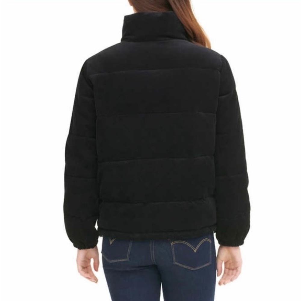 NWT LEVI'S Black Quilted Corduroy Puffer Jacket Size XL - Picture 3 of 9